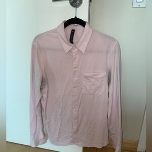 Lululemon Commission Long Sleeve Button-Up Shirt - Pale Pink, Size M